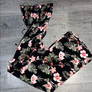 floral one piece with elastic top